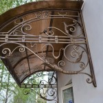 Кованый козырек 08